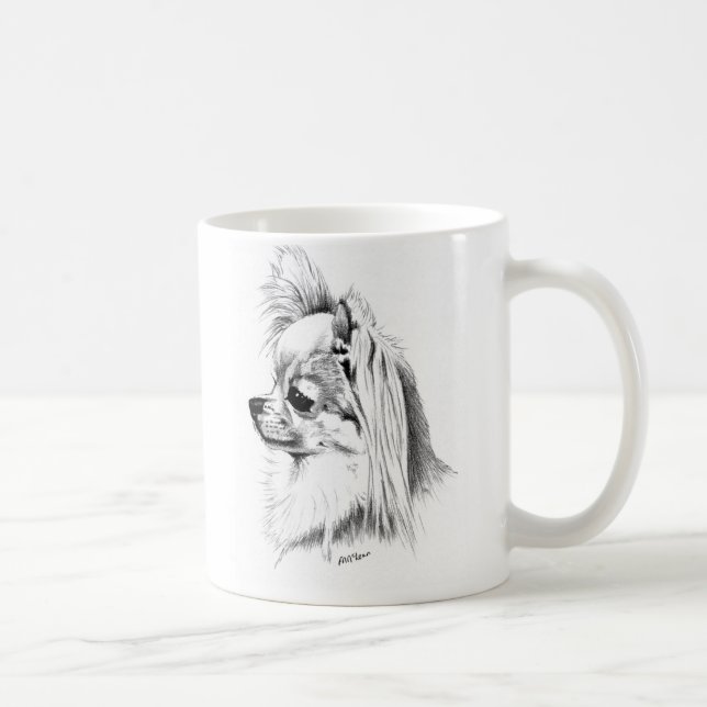 Longcoat chihuahua coffee mug (Right)
