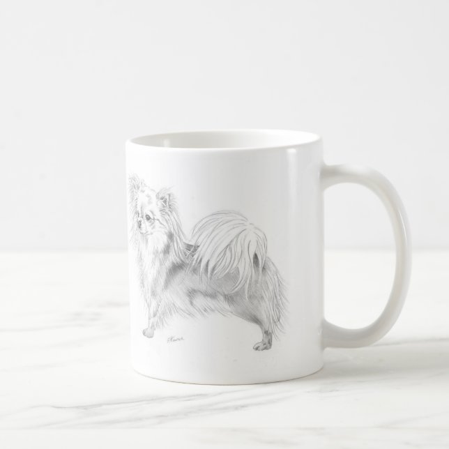 Longcoat chihuahua - standing coffee mug (Right)
