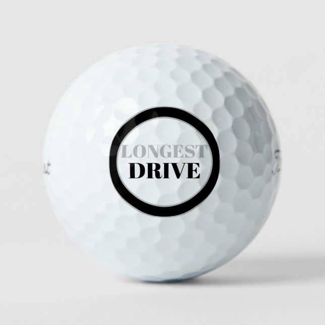 Longest Drive Tournament Black Titleist Pro VI Golf Balls (Front)