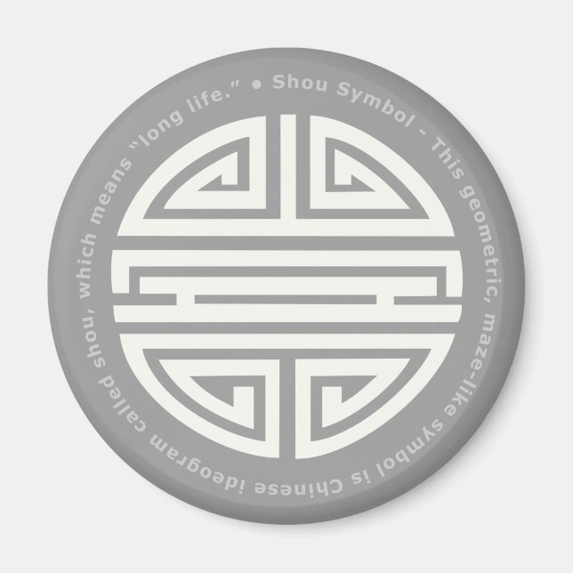Longevity | Awesome Chinese Character Magnet (Front)