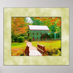 LONGFELLOW'S WAYSIDE GRIST MILL POSTER