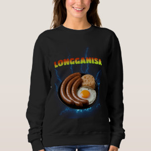 Longganisa Meme Bootleg Rap Style 90s Vintage Funn Sweatshirt