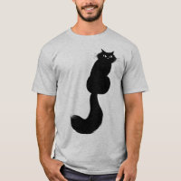 Longhaired Black Kitty Cat Looking Over Shoulder