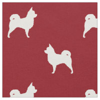 Longhaired Chihuahua Silhouettes Red and White