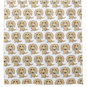 Longhaired Cream Dachshunds Pattern Wiener Dogs