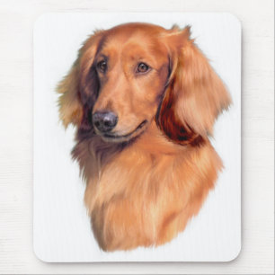 Longhaired Dachshund Mouse Pad