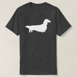 Longhaired Dachshund Silhouette Wiener Dog T-Shirt