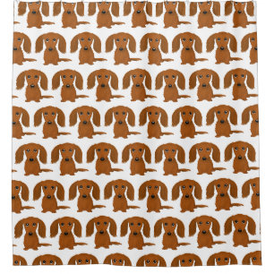 Longhaired Red Dachshund Pattern Wiener Dog Lover