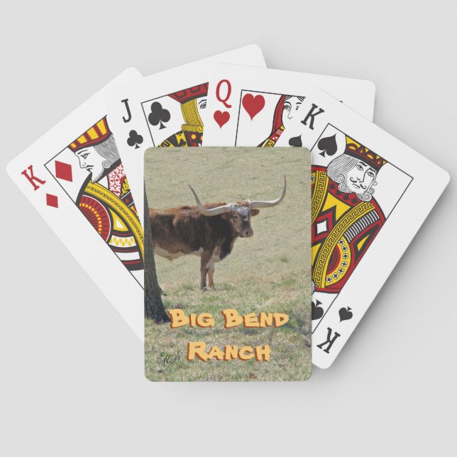 Longhorn 5344 Playing Cards - personalize (Back)