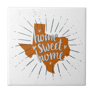 Longhorn Burnt Orange Home Sweet Home - Texas Tile