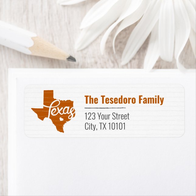 Longhorn Burnt Orange Texas Heart (Insitu)
