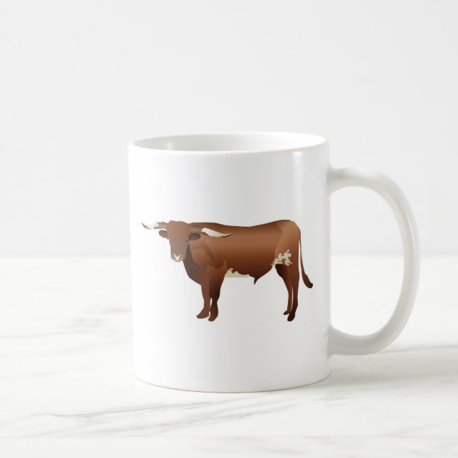 Longhorn Cattle Coffee Mug (Right)