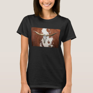 Longhorn Cattle Skull Horns Southwestern Style T-Shirt