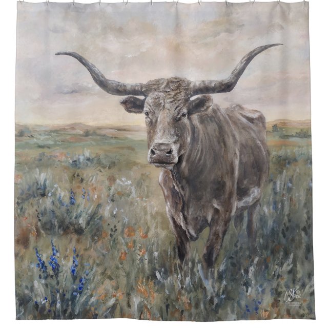 "Longhorn" Hand painted (Front)