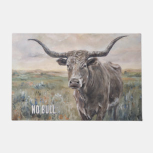 "Longhorn" hand painted Doormat
