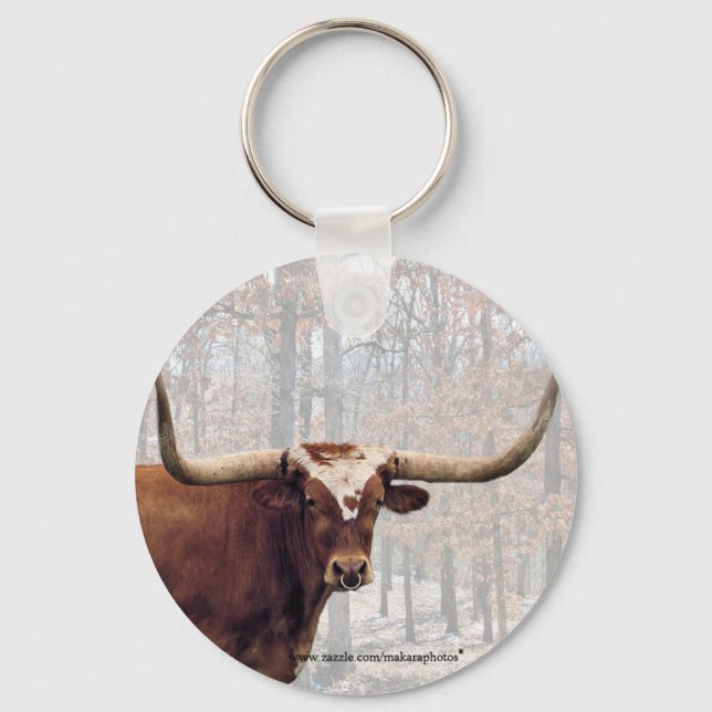 Longhorn keychain-customize keychain (Front)