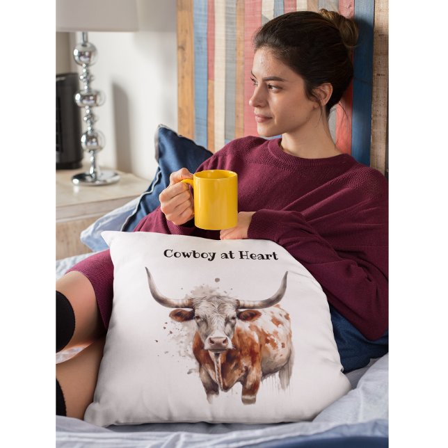 Longhorn Legacy, custom   Throw Pillow (Creator Uploaded)