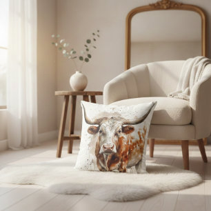 Longhorn Legacy Throw Pillow
