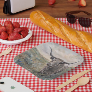 "Longhorn" Paper Plate