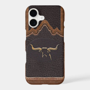 Longhorn Photo Faux Leather iPhone 7 Case