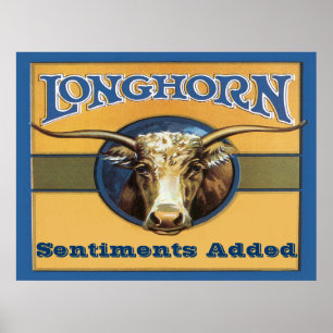 Longhorn Poster, edit text, Poster