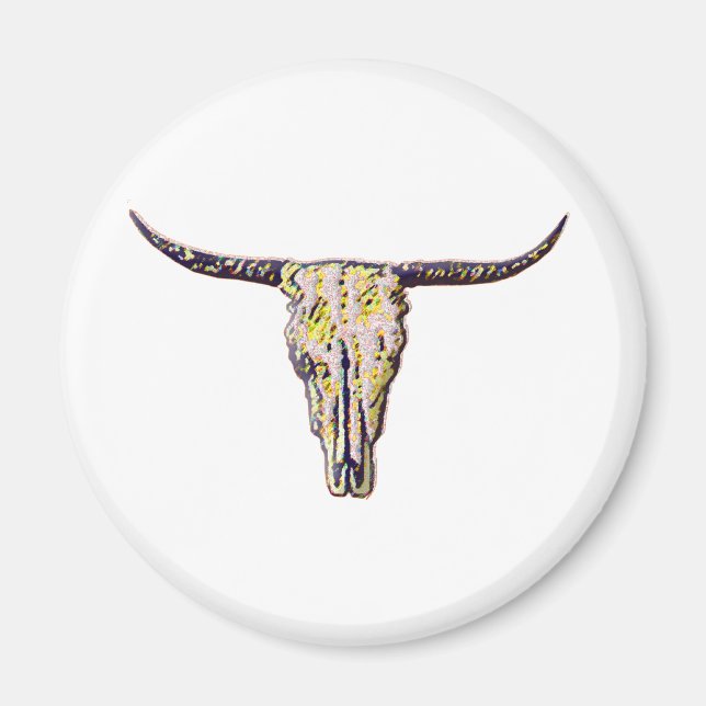 Longhorn Skull Art Magnet (Front)