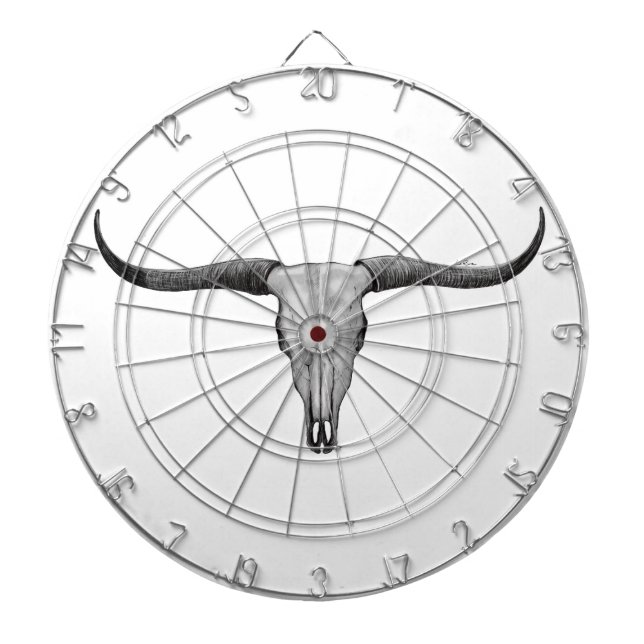 Longhorn Skull Dartboard (Front)