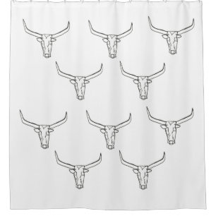 Longhorn Steer Shower Curtain
