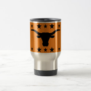 Longhorn Steer Silhouette Travel Mug