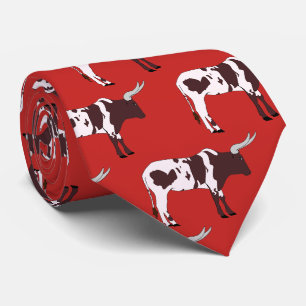 Longhorn Steer Team Mascot Football Necktie