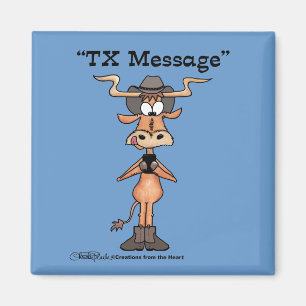 Longhorn TX Message Magnet