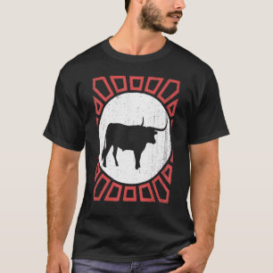 Longhorn  Vintage Retro Style Animal T-Shirt
