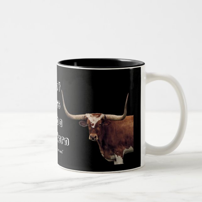 LonghornCoffeeMug-customize Two-Tone Coffee Mug (Right)