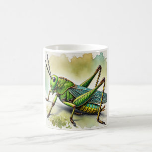Longhorned Grasshopper Katydid 270824IREF244 - Wat Coffee Mug