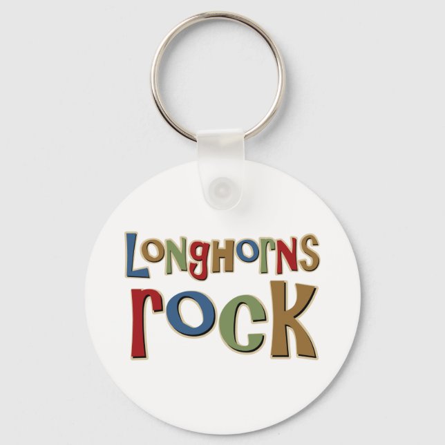 Longhorns Rock Keychain (Front)