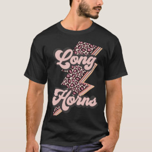 Longhorns Team spirit School Sports Fan Mascot Tea T-Shirt