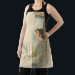 Longing for France by Hagiwara Kanji Apron<br><div class="desc">[ MEANING ] "I wish to go to France, but France is too far away... " [ POET ] This piece features the text of "Tabigami" (On a Journey) by Sakutaro Hagiwara, the pioneer of modern Japanese poetry. [ PHILOSOPHY ] It portrays a soulful journey of longing and the bittersweet...</div>