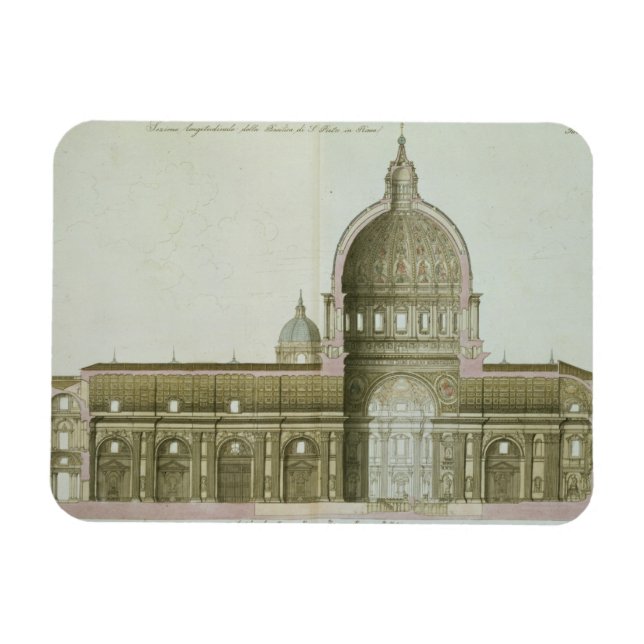 Longitudinal Cross-Section of St. Peter's in Rome, Magnet (Horizontal)
