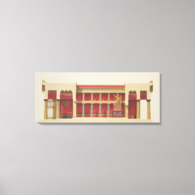 Longitudinal section of the Temple of Jupiter at A Canvas Print (Front)