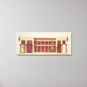 Longitudinal section of the Temple of Jupiter at A Canvas Print