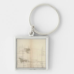 Longitudinal Vertical Projection I Comstock Lode Keychain