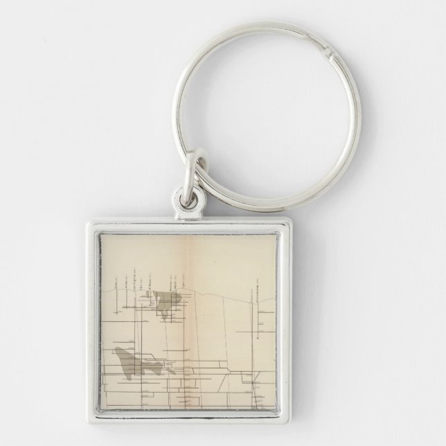 Longitudinal Vertical Projection I Comstock Lode Keychain (Front)