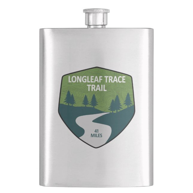 Longleaf Trace Trail Hip Flask (Front)