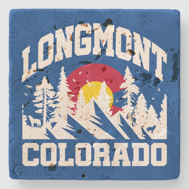 Longmont,Colorado Stone Coaster (Front)