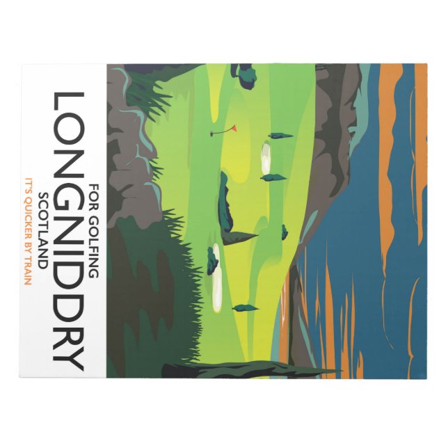 longniddry Scotland Golf travel poster Notepad (Front)