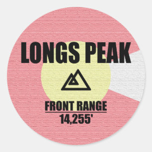 Longs Peak Classic Round Sticker
