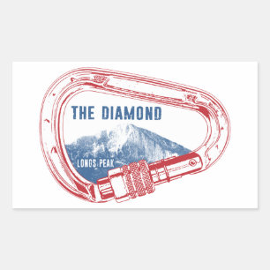 Longs Peak Diamond Rock Climbing Carabiner Sticker