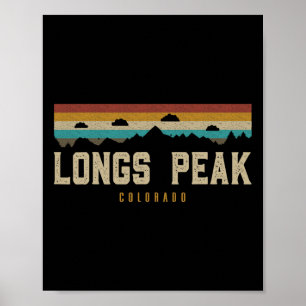 Longs Peak Mountains Colorado Hiking Outdoors Mini Poster