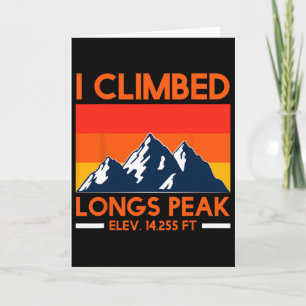 Longs Peak Mountains Hiker Mountain Lover Mountain Card