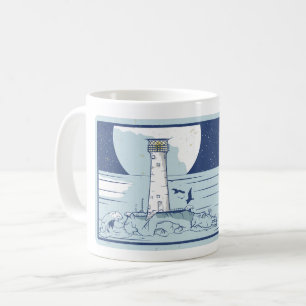 Longships lighthouse lands end coffee mug